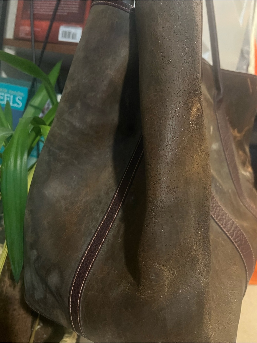 Vintage Hermès Amazonia leather Large Brown garden party Tote Bag - Picture 12 of 14